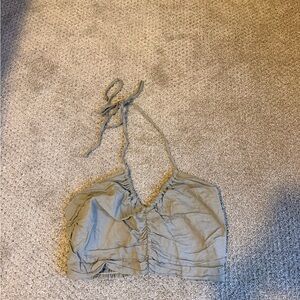 Urban Renewal Gray Ruched Halter Top